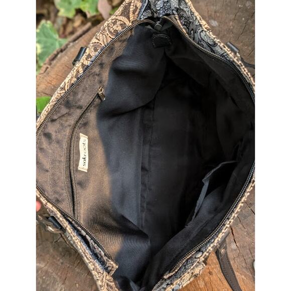 Sakroots print Metro Satchel Handbag black and white - Picture 2 of 10